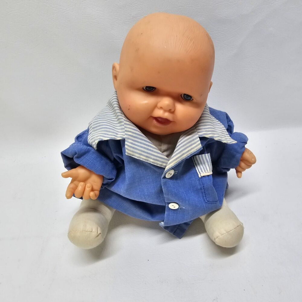 Levatoy Baby Doll with Sound – Soft Body, Blue Outfit, Collector Quality